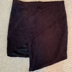 Black Suede Dimensional Skirt